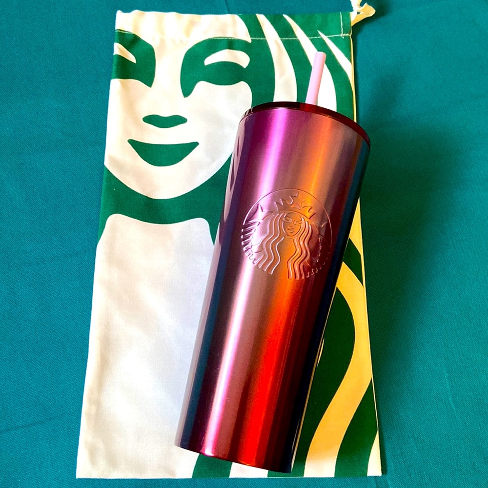 Starbucks Red Ombre Stainless Steel Venti Tumbler